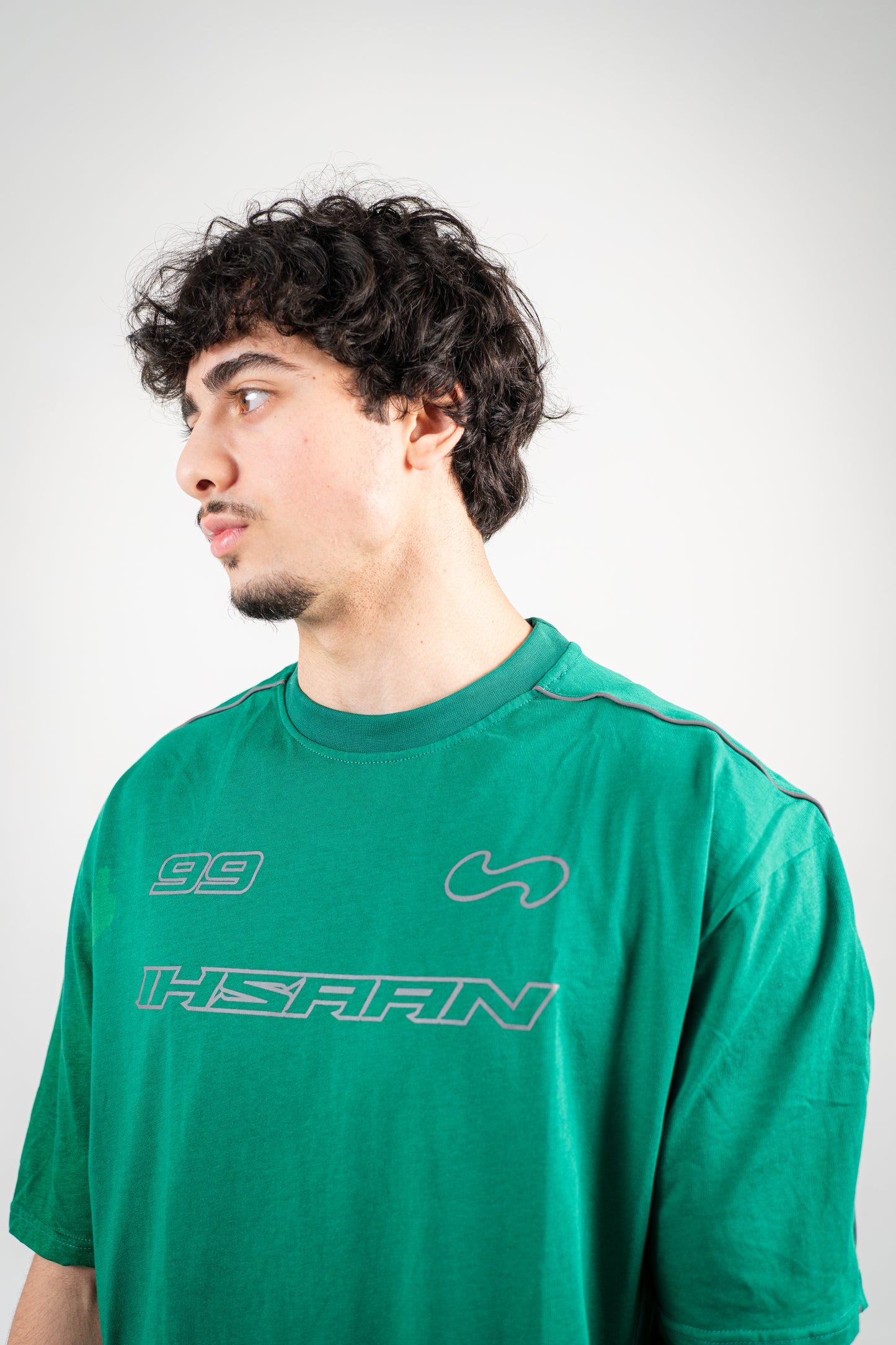 Essential Oversized Tee  (Forest Green)